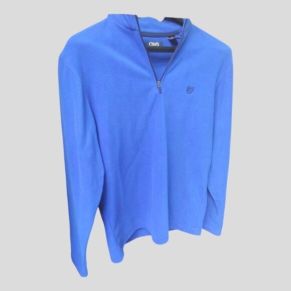 Chaps Men's NWOT Royal Blue 1/2 Zip Pullover. - Picture 2 of 10